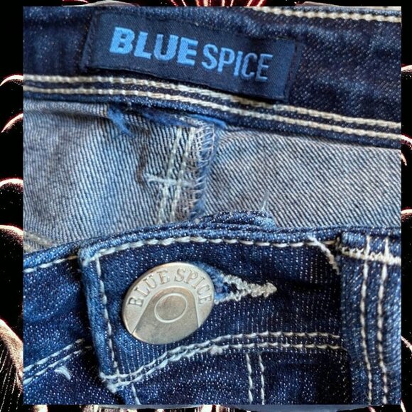 Blue Spice Distressed Stud Jeans - Little Girl - Picture 7 of 8